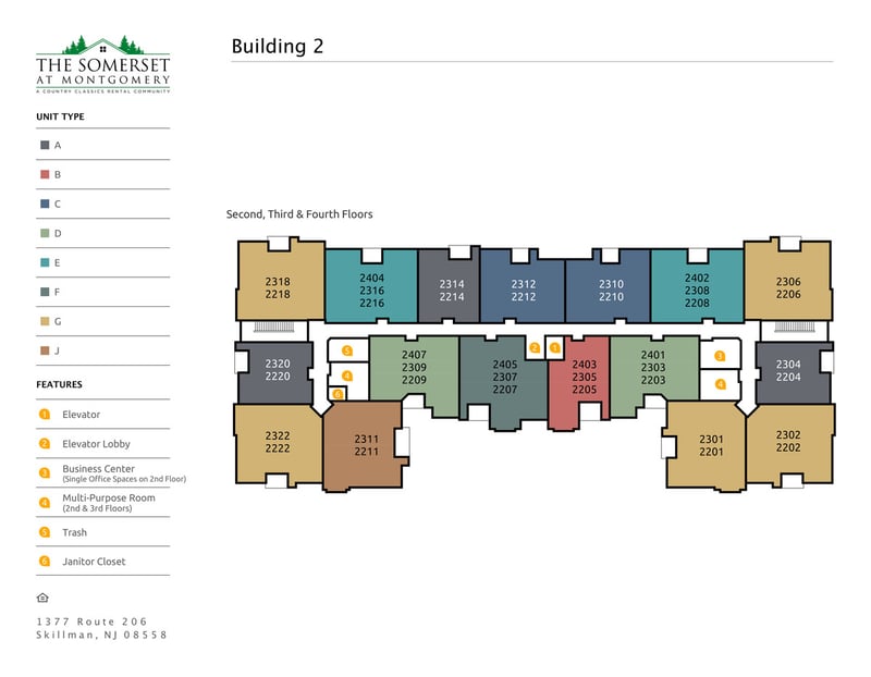 The Somerset at Montgomery Building 2 Site Map