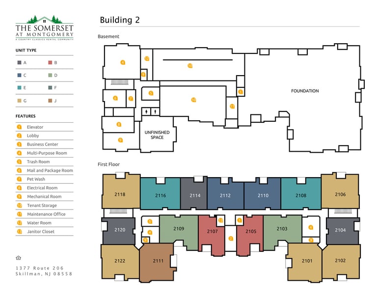 The Somerset at Montgomery Building 2 Sitemap